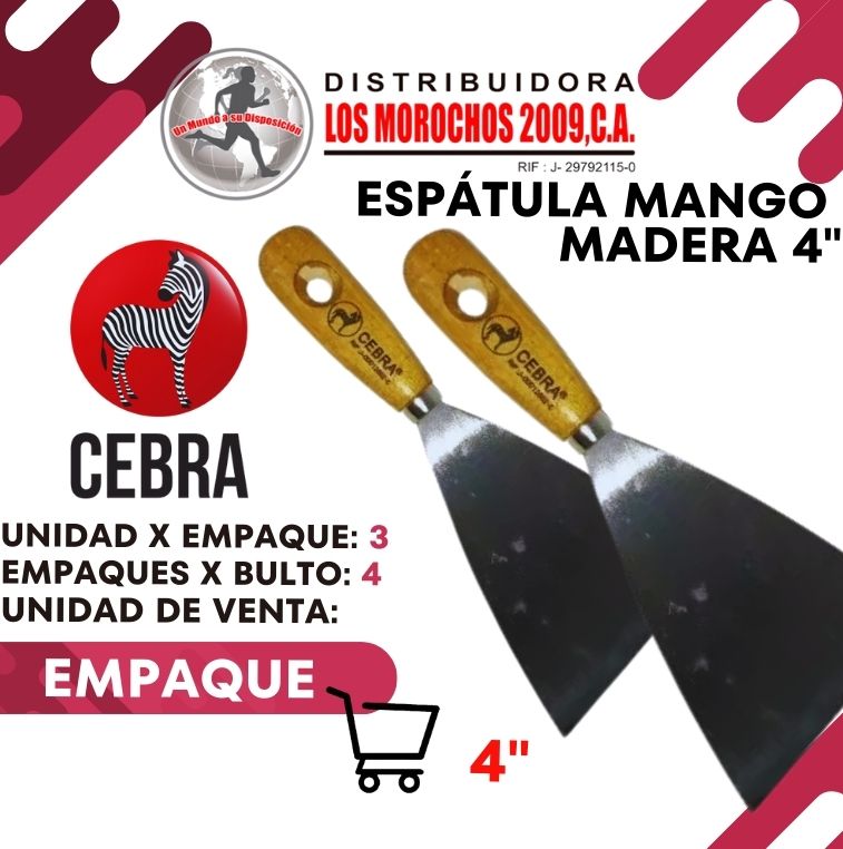 ESPATULA MANGO MAD. C/HUECO 4