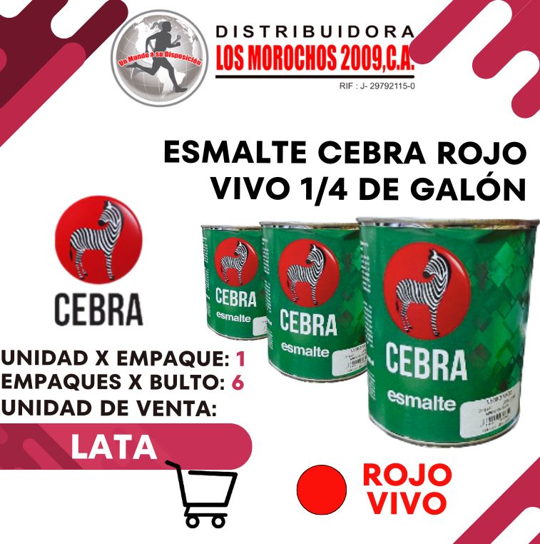 ESMALTE ROJO VIVO 1/4 GALON 1X1 
