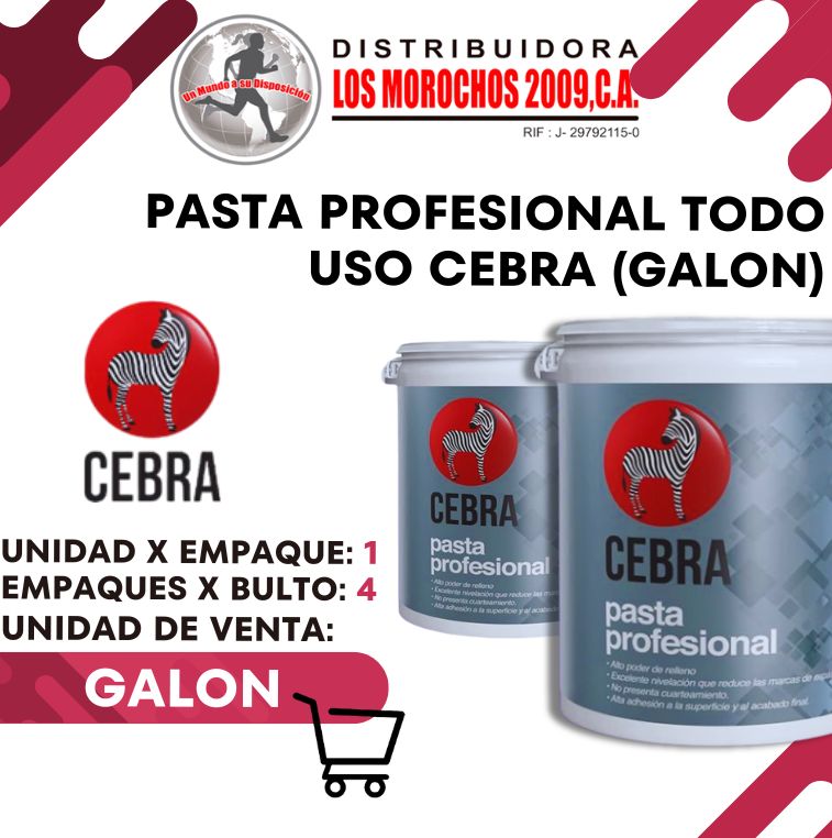 PASTA PROFESIONAL CEBRA GALON TODO USO 1X1