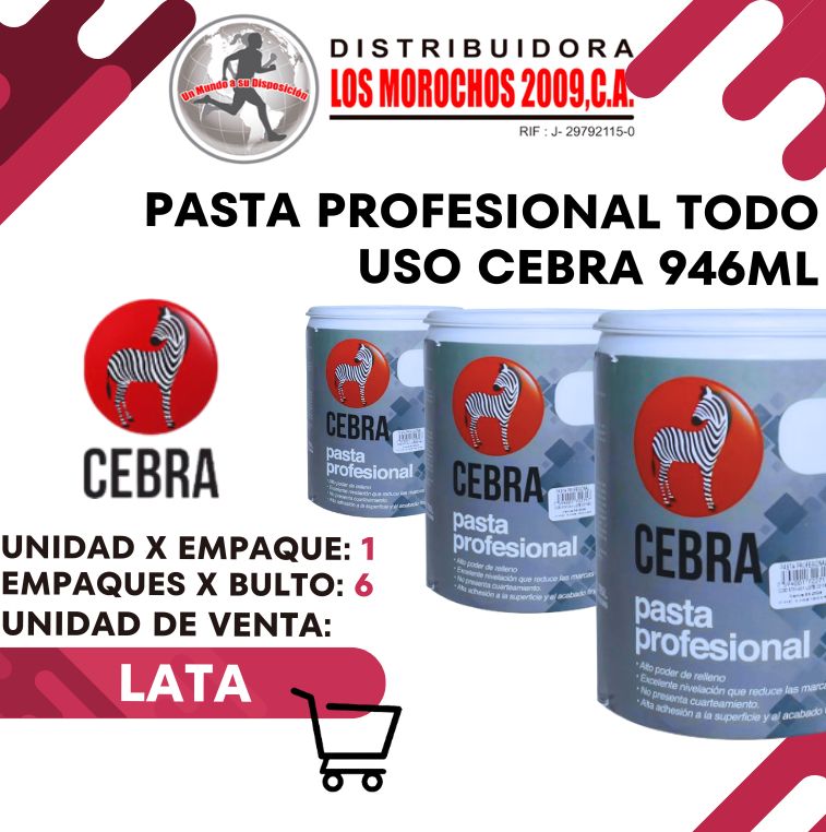 PASTA PROFESIONAL CEBRA 1/4 GALON TODO USO 1X1