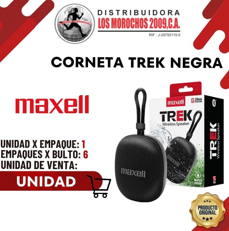 CORNETA MAXELL TREK NEGRA 1X1
