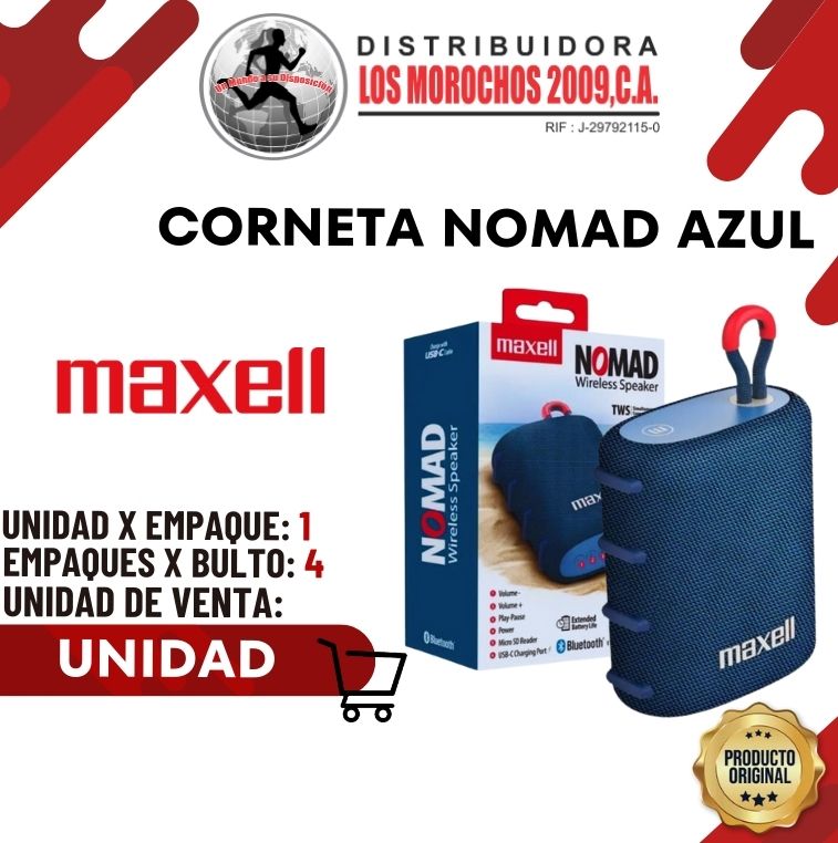 CORNETA MAXELL NOMAD AZUL 1X1