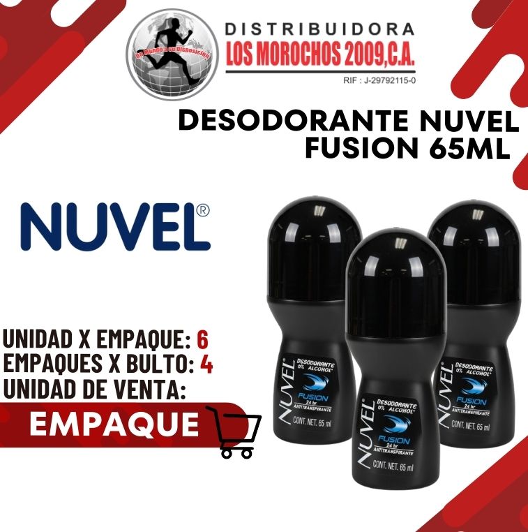 DESODORANTE NUVEL FUSION 65ml 6X1