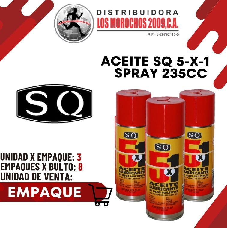 ACEITE SQ 5-X-1 SPRAY 235CC   3X1