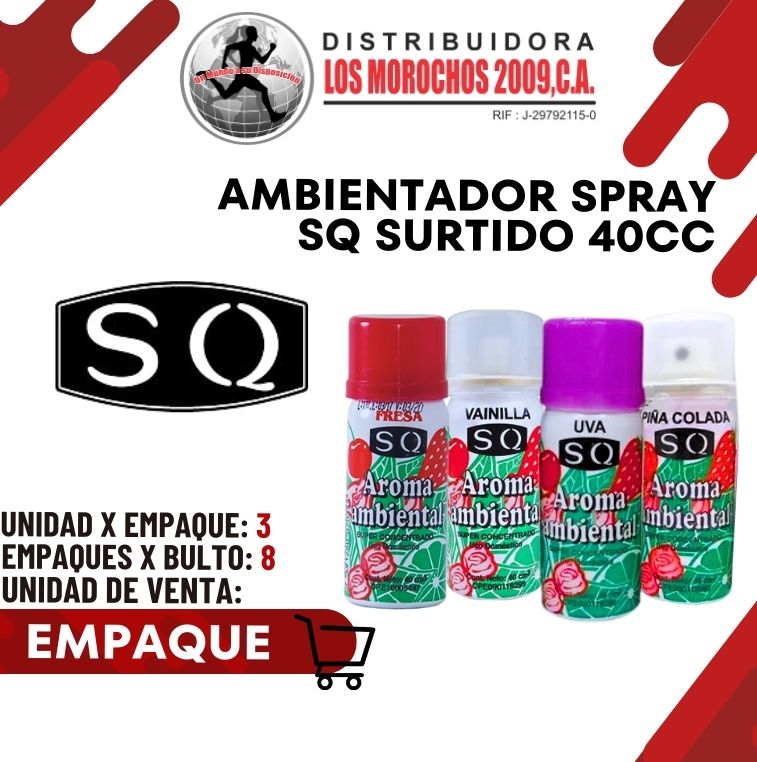 AMBIENTADOR SPRAY SQ SURT. 40cc 3X1