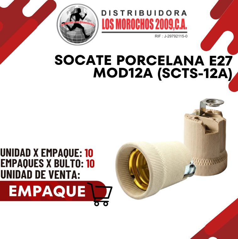 SOCATE PORCELANA E27 MOD12A 10X1 (SCTS-12A)