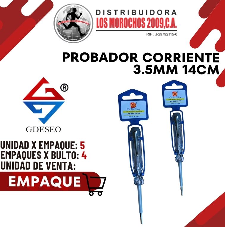 PROBADOR CORRIENTE 3.5mm 14cm 5X1(PRO-C02)