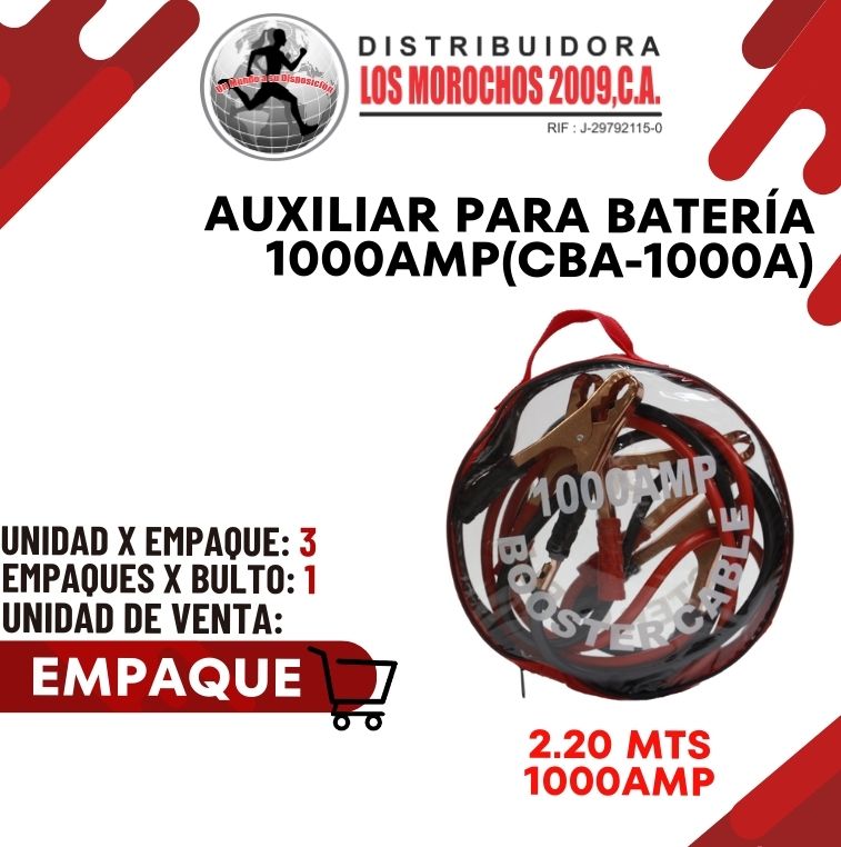 AUXILIAR P/ BATERÍA 1000AMP 3x1 (CBA-1000A) 