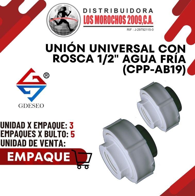 UNIÓN UNIVERSAL C/ROSCA 1/2
