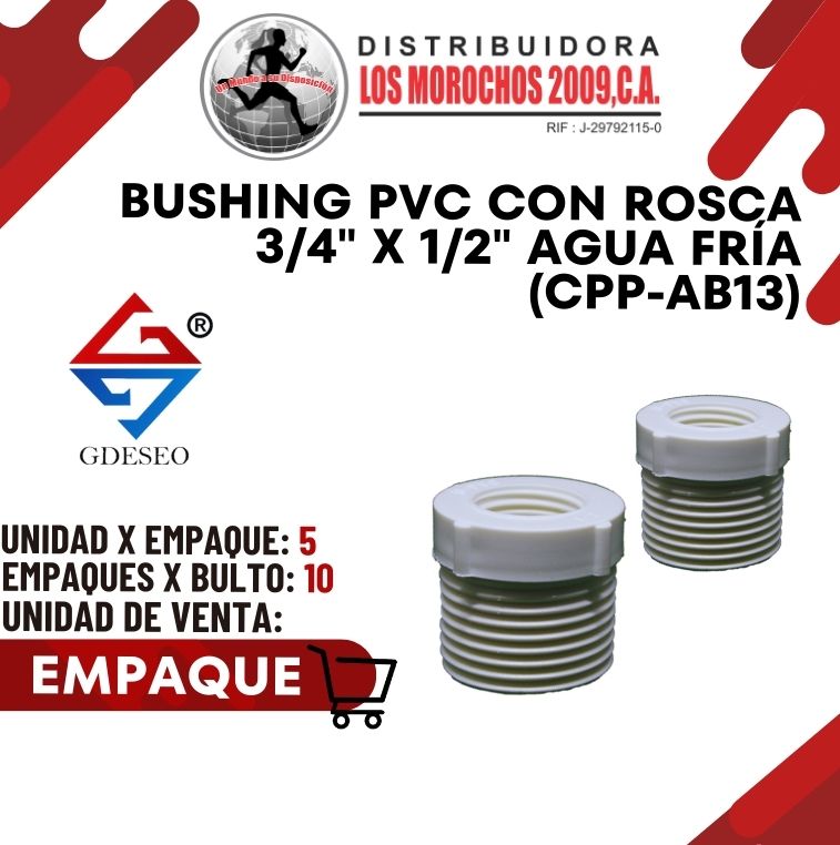 BUSHING PVC C/ROSCA 3/4