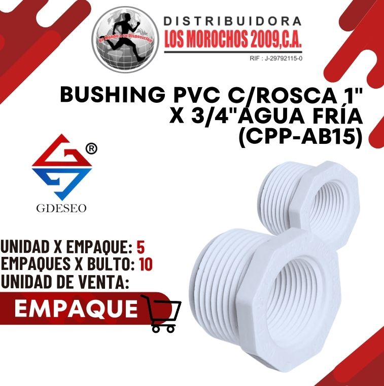 BUSHING PVC C/ROSCA 1