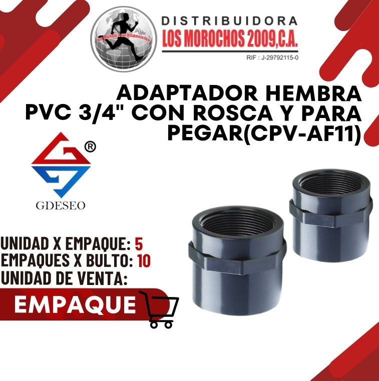 ADAP. HEMBRA PVC 3/4