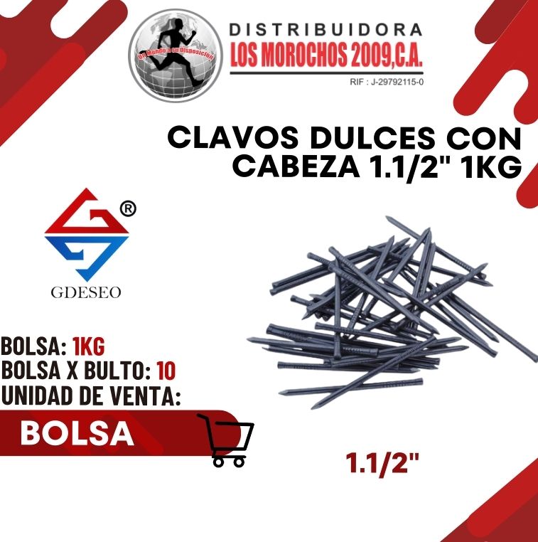 CLAVOS DULCE C/CABEZA 1.1/2