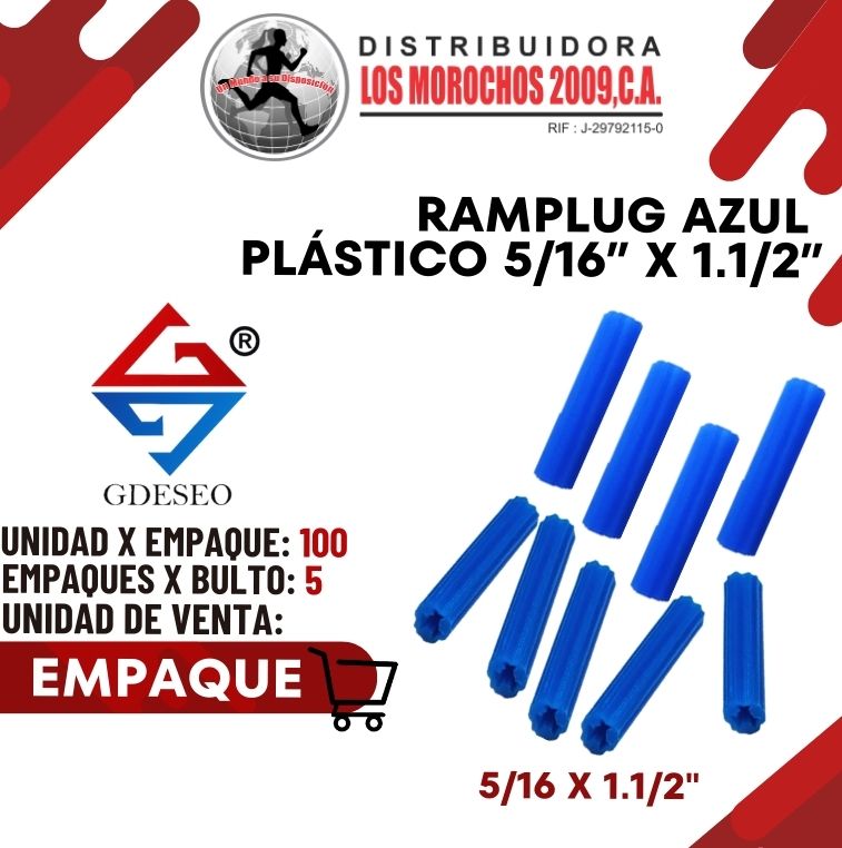 RAMPLUG PLAST. 100 PCS 5/16