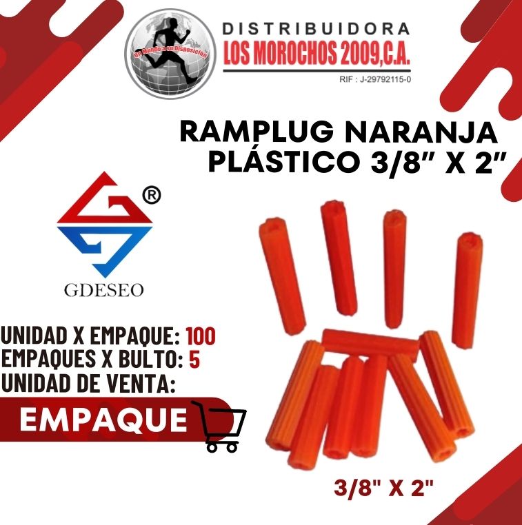 RAMPLUG PLAST. 100 PCS 3/8