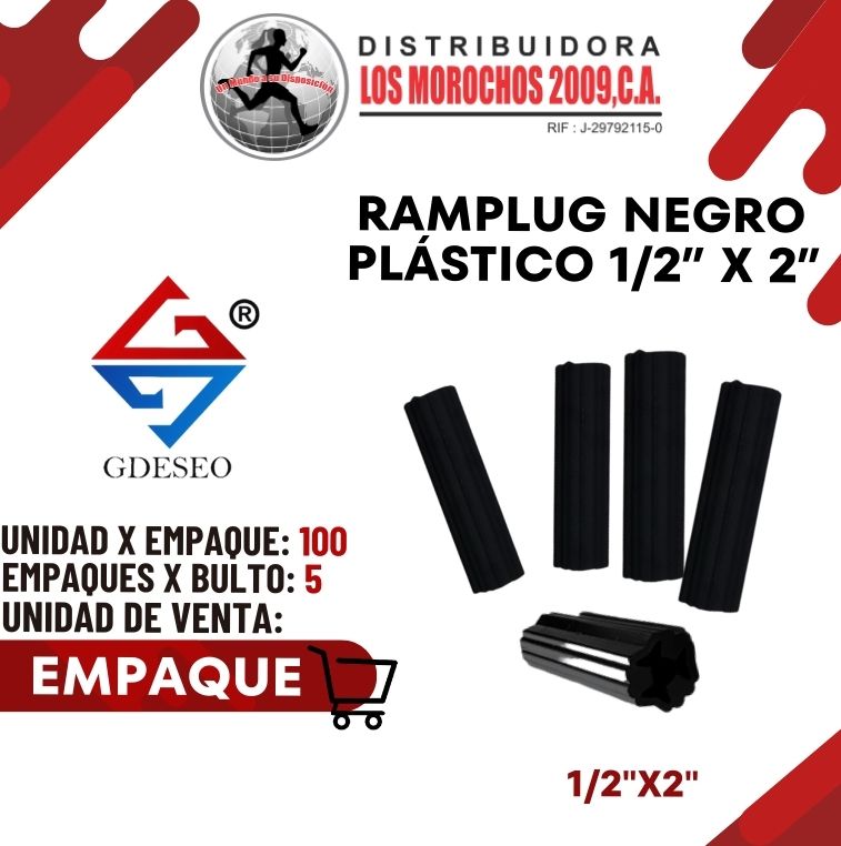 RAMPLUG PLAST. 100 PCS 1/2