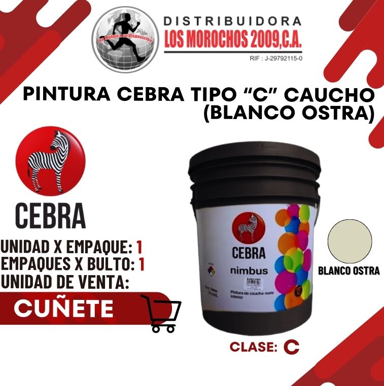 CUÑETE BLANCO OSTRA CEBRA TIPO C 1X1 