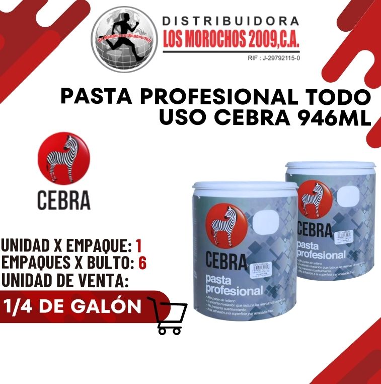 PASTA PROFESIONAL CEBRA GALON TODO USO 1X1
