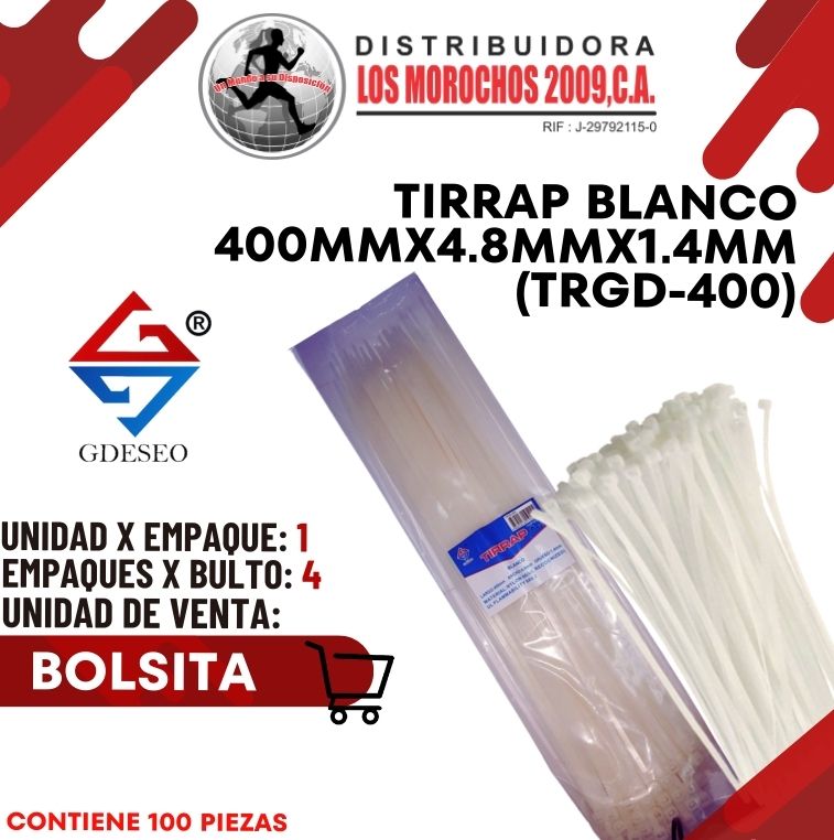 TIRRAP B.400mmX4.8mmX1.4mm 100P 1X1 (TRGD-400)