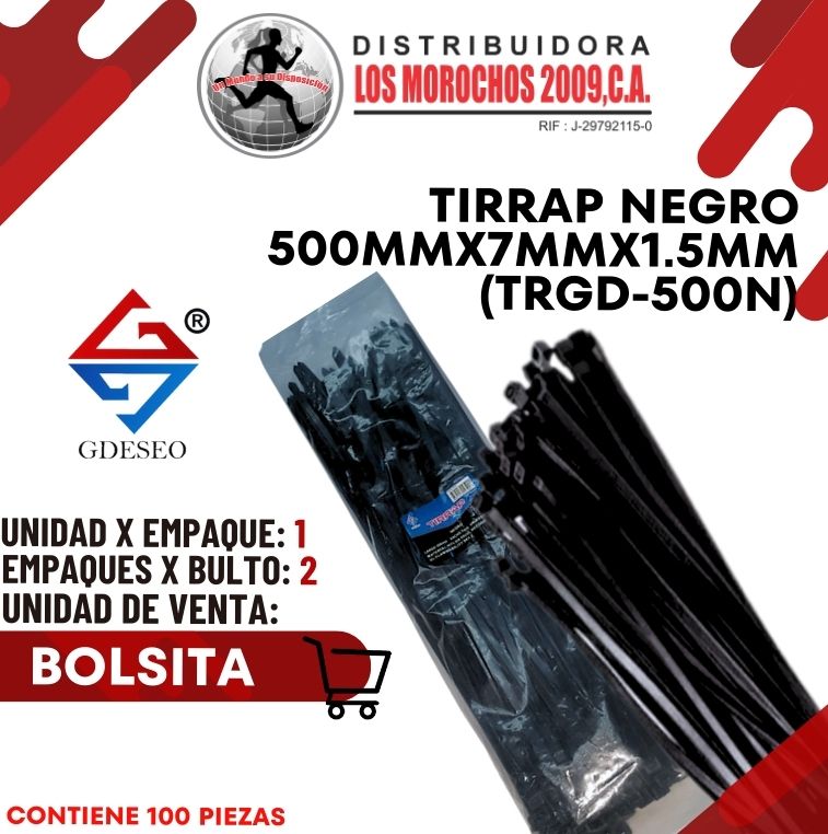 TIRRAP N.500mmX7mmX1.5mm 100P 1X1 (TRGD-500N)