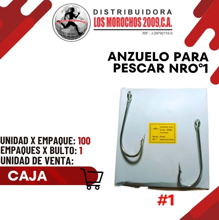 ANZUELO P/PESCAR NRO°01 100PCS 1X1 (ANZ-NR01)
