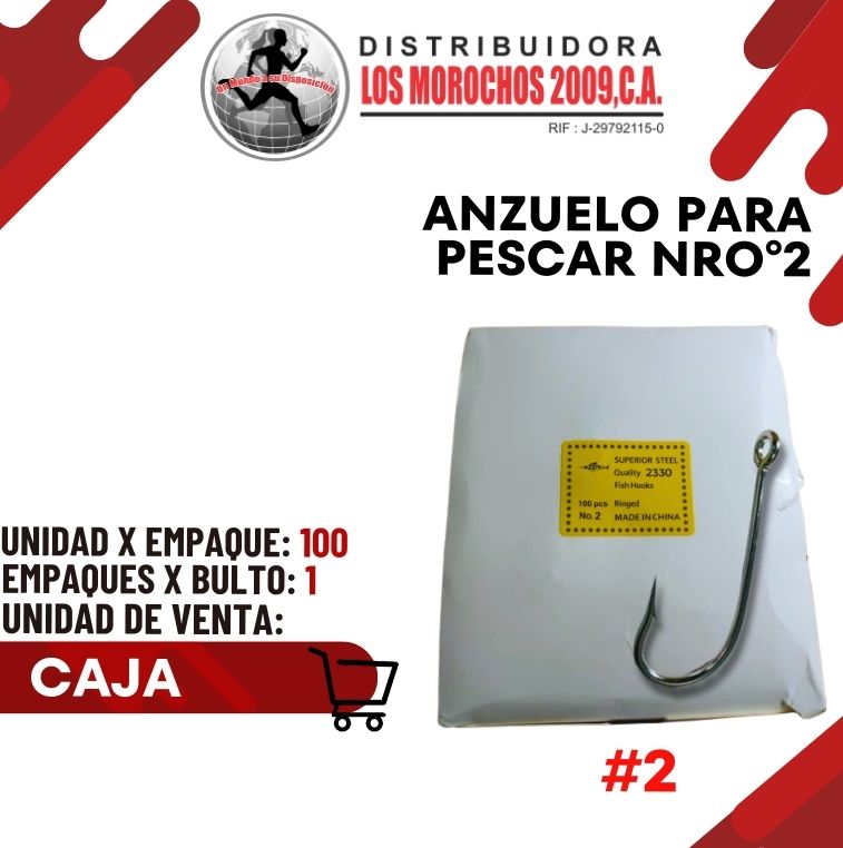 ANZUELO P/PESCAR NRO°02 100PCS 1X1 (ANZ-NR02)
