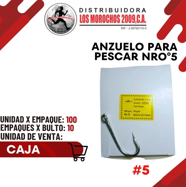 ANZUELO P/PESCAR NRO°05 100PCS 1X1 (ANZ-NR05)