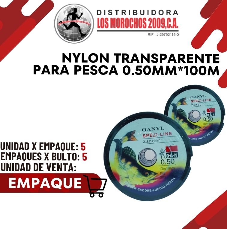 NYLON TRANSP. 0.50mm*100m 5X1 (NYL-T05)