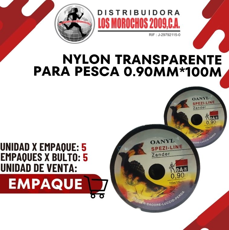 NYLON TRANSP. 0.90mm*100m 5X1 (NYL-T09)